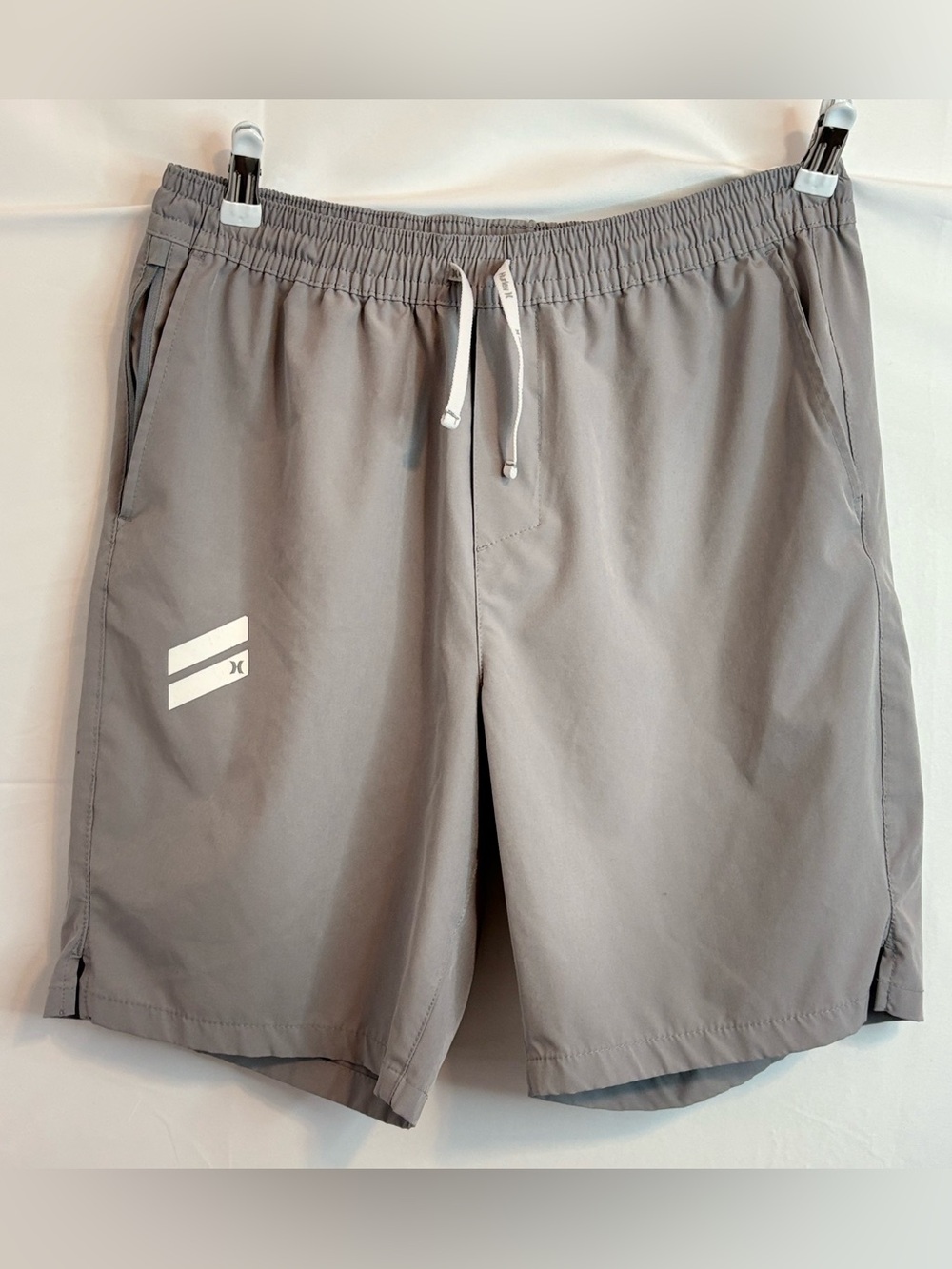 Hurley Light Gray Graphic Swim Shorts